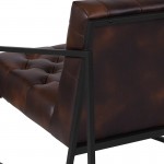 Bomber Jacket LeatherSoft Tufted Lounge Chair