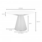 OTAGO DINING TABLE ROUND WHITE