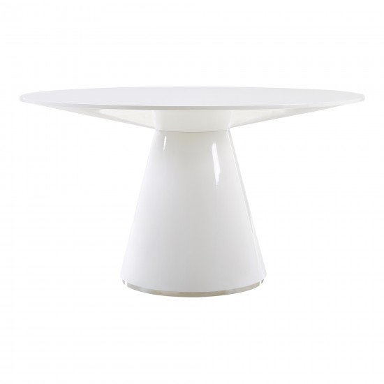 OTAGO DINING TABLE 54in ROUND WHITE