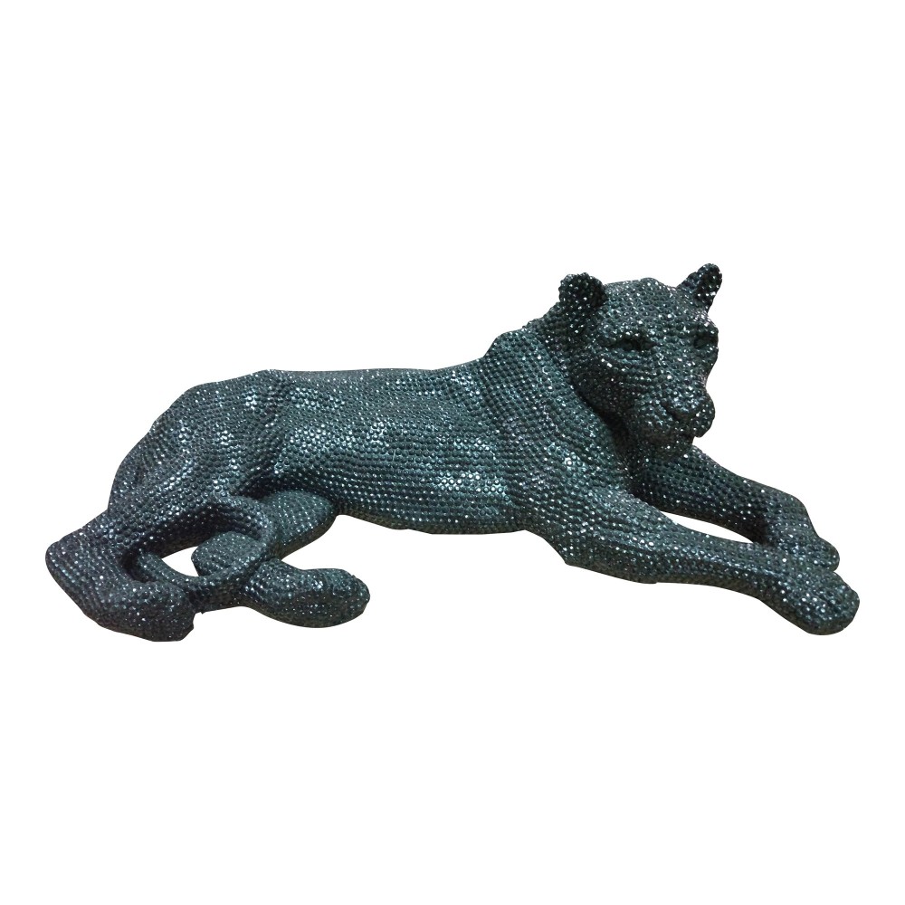 PANTHERA STATUE SMALL BLACK