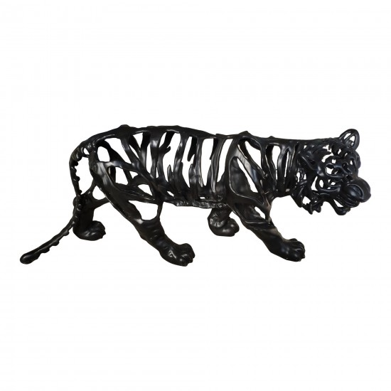 TIGER STRIPES STATUE LARGE BLACK