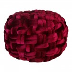 PJ VELVET POUF WINE