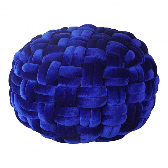 PJ VELVET POUF ROYAL BLUE