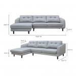 COREY SECTIONAL DARK GREY LEFT