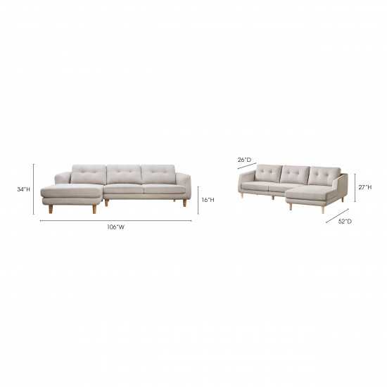 COREY SECTIONAL BEIGE RIGHT