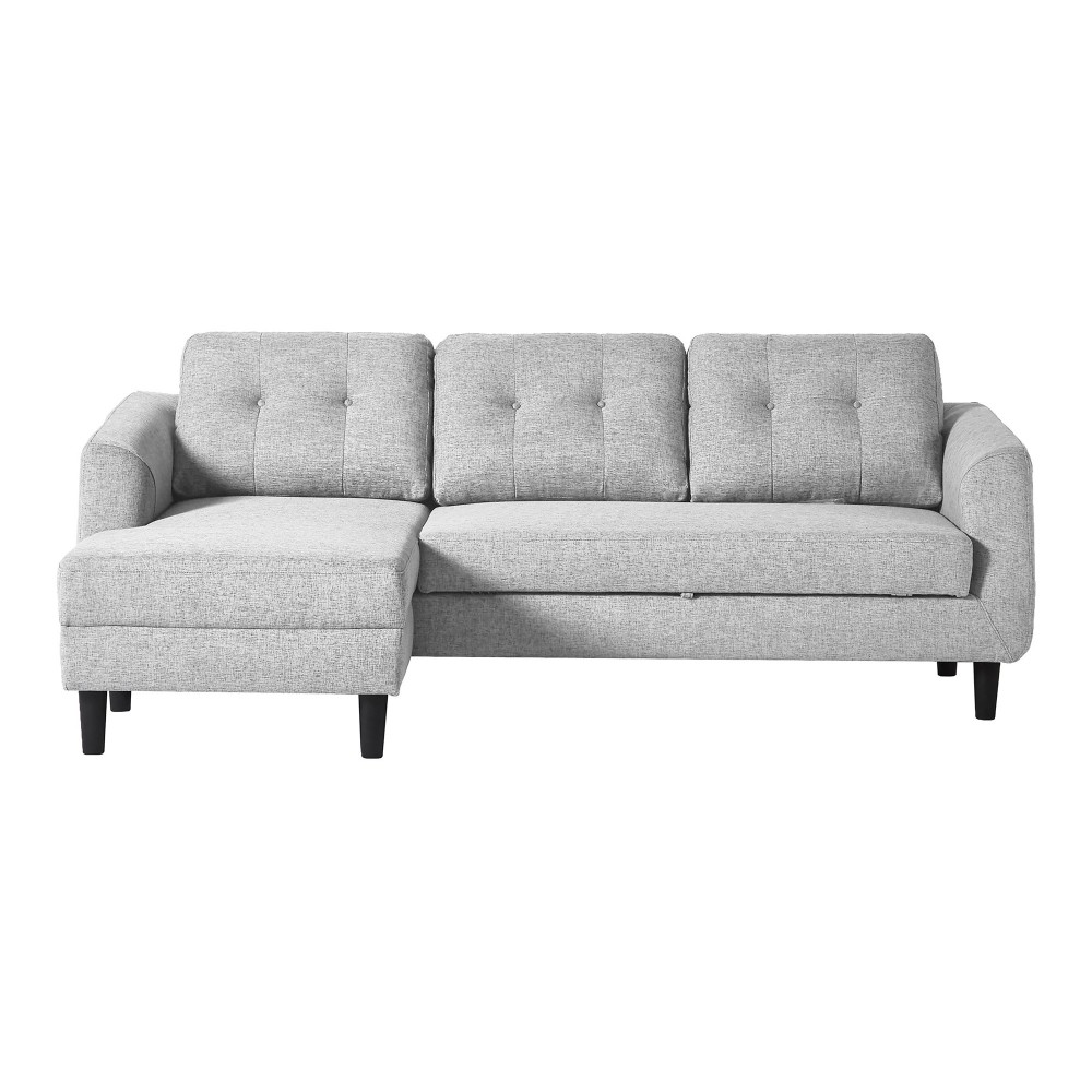 BELAGIO SOFA BED WITH CHAISE LIGHT GREY LEFT BELAGIO SOFA BED WITH CHAISE LIGHT GREY LEFT