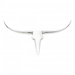 LONGHORN WALL DÉCOR LARGE SILVER