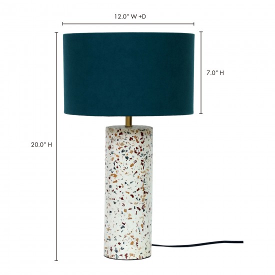 TERRAZZO CYLINDER TABLE LAMP