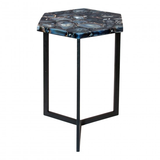 HEXAGON AGATE ACCENT TABLE