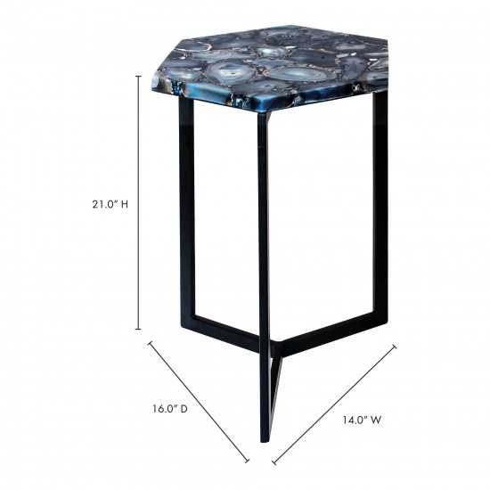 HEXAGON AGATE ACCENT TABLE