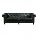 BIRMINGHAM SOFA ONYX BLACK LEATHER