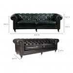 BIRMINGHAM SOFA ONYX BLACK LEATHER