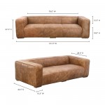 BOLTON SOFA OPEN ROAD BROWN LEATHER