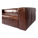 BOLTON SOFA CAPPUCCINO BROWN LEATHER