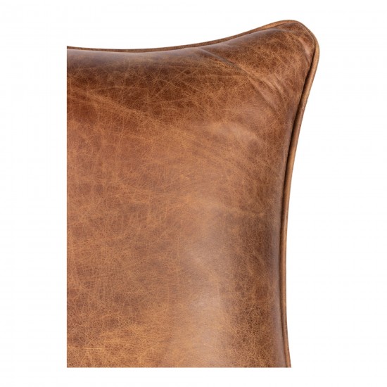 CARLISLE CLUB CHAIR GRAZED BROWN LEATHER