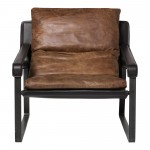 CONNOR CLUB CHAIR OPEN ROAD BROWN LEATHER