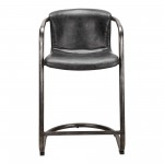 FREEMAN COUNTER STOOL ONYX BLACK LEATHER -M2