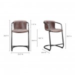 FREEMAN COUNTER STOOL GRAZED BROWN LEATHER-M2