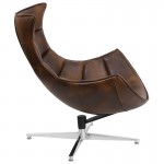 Bomber Jacket LeatherSoft Swivel Cocoon Chair