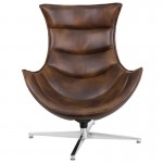 Bomber Jacket LeatherSoft Swivel Cocoon Chair