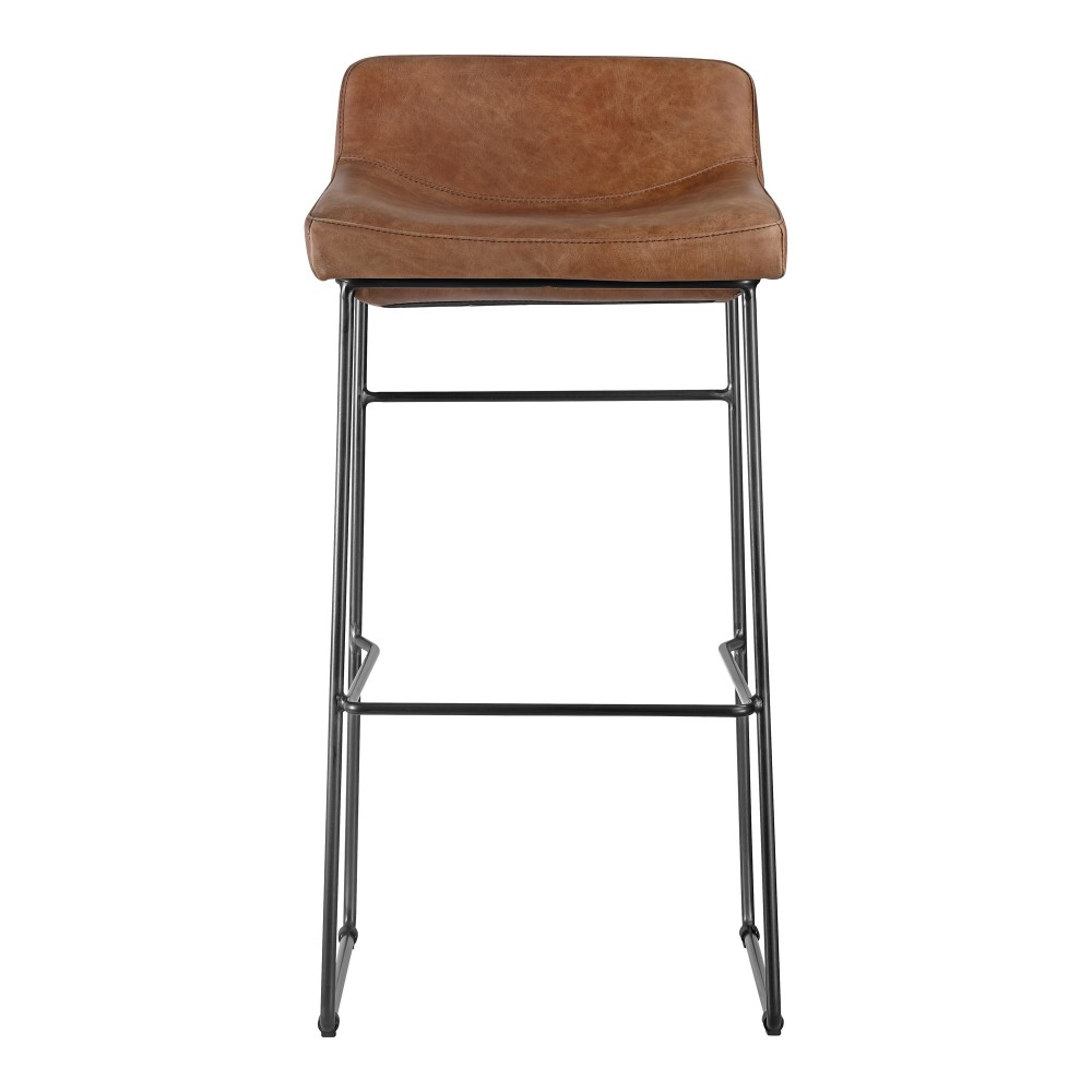 STARLET BARSTOOL OPEN ROAD BROWN LEATHER-M2 STARLET BARSTOOL OPEN ROAD BROWN LEATHER-M2