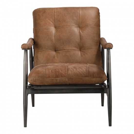 SHUBERT ACCENT CHAIR OPEN ROAD BROWN LEATHER