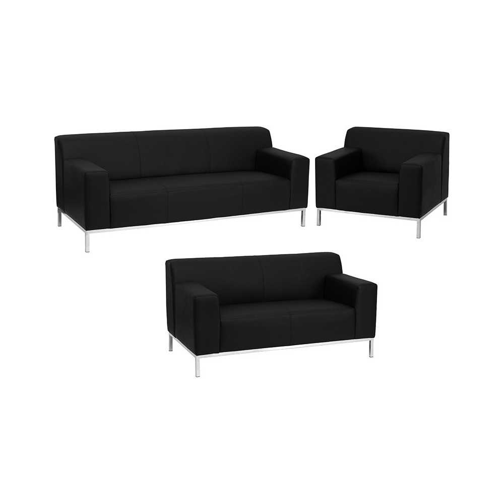 HERCULES Definity Series Reception Set in Black LeatherSoft