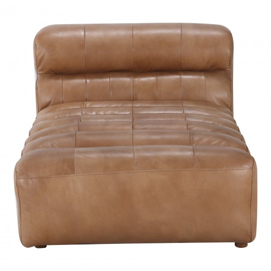 RAMSAY LEATHER CHAISE TAN