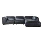 LUXE LOUNGE MODULAR SECTIONAL ANTIQUE BLACK