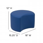 Soft Seating Collaborative Moon for Classrooms and Daycares - 12" Seat Height (Blue)