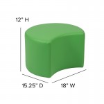 Soft Seating Collaborative Moon for Classrooms and Daycares - 12" Seat Height (Green)