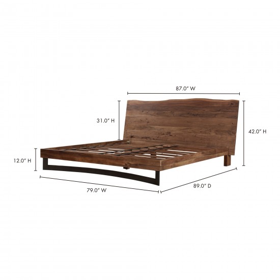 BENT KING BED SMOKED