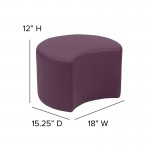 Soft Seating Collaborative Moon for Classrooms and Daycares - 12" Seat Height (Purple)