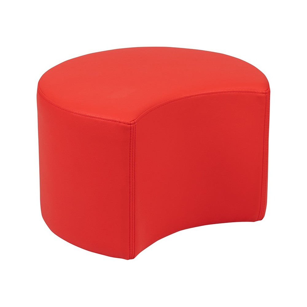 Soft Seating Collaborative Moon for Classrooms and Daycares - 12" Seat Height (Red)