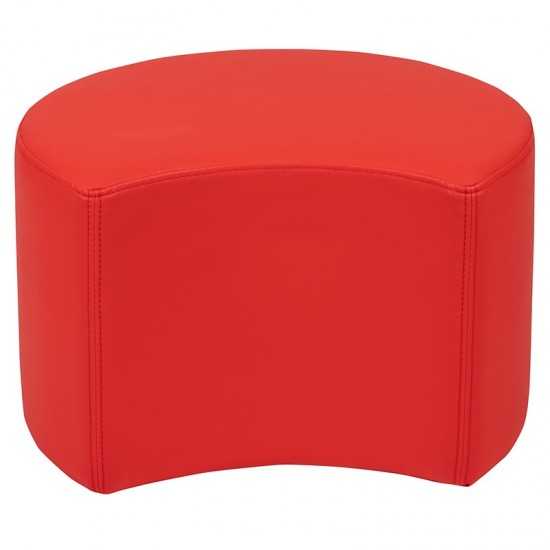 Soft Seating Collaborative Moon for Classrooms and Daycares - 12" Seat Height (Red)