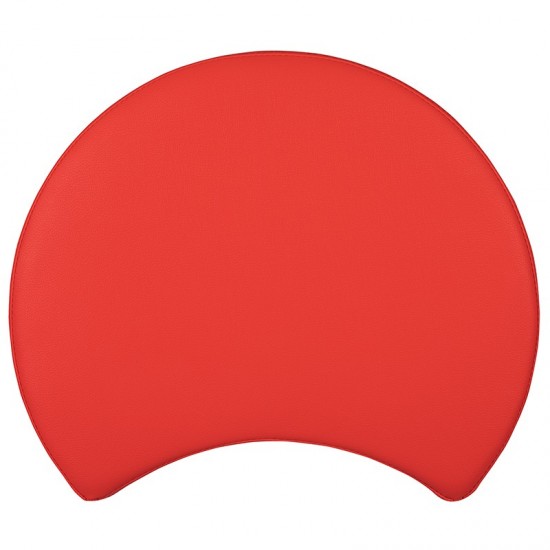 Soft Seating Collaborative Moon for Classrooms and Daycares - 12" Seat Height (Red)