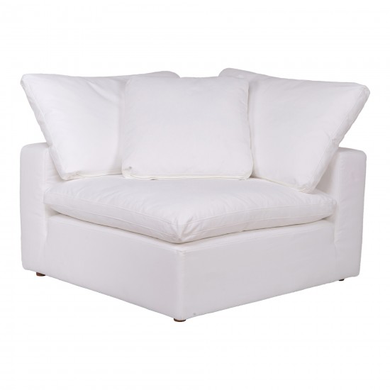 CLAY CORNER CHAIR LIVESMART FABRIC WHITE