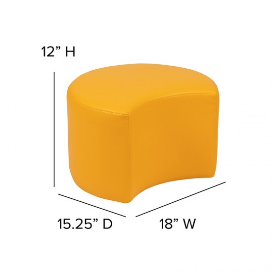 Soft Seating Collaborative Moon for Classrooms and Daycares - 12" Seat Height (Yellow)