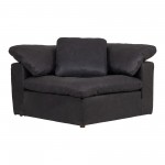 CLAY CORNER CHAIR NUBUCK LEATHER BLACK