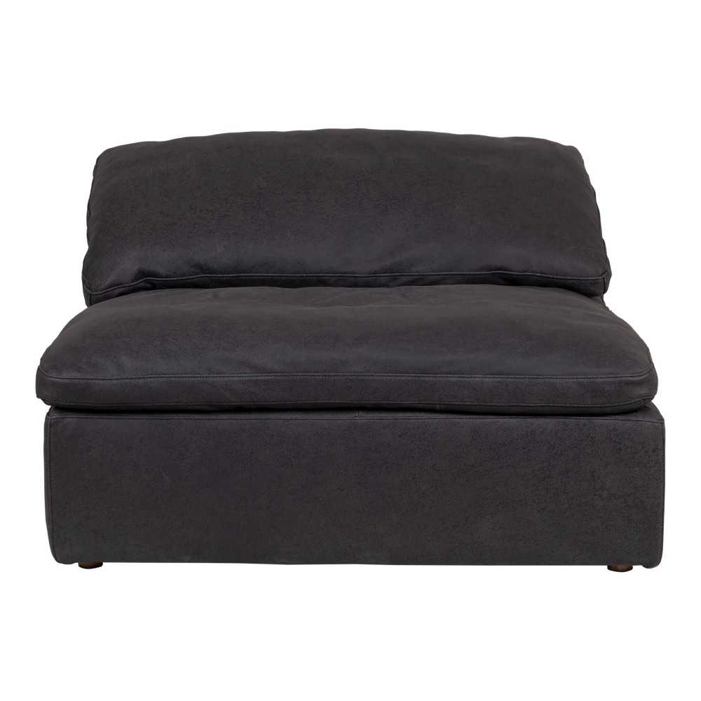 CLAY SLIPPER CHAIR NUBUCK LEATHER BLACK CLAY SLIPPER CHAIR NUBUCK LEATHER BLACK