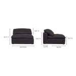 CLAY SLIPPER CHAIR NUBUCK LEATHER BLACK