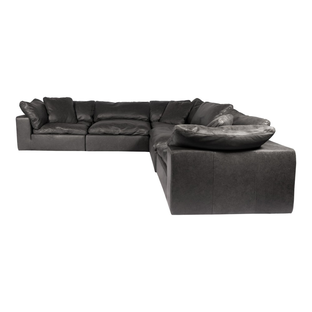 CLAY CLASSIC L MODULAR SECTIONAL NUBUCK LEATHER BLACK