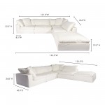 CLAY DREAM MODULAR SECTIONAL LIVESMART FABRIC WHITE