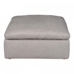 TERRA CONDO OTTOMAN LIVESMART FABRIC LIGHT GREY