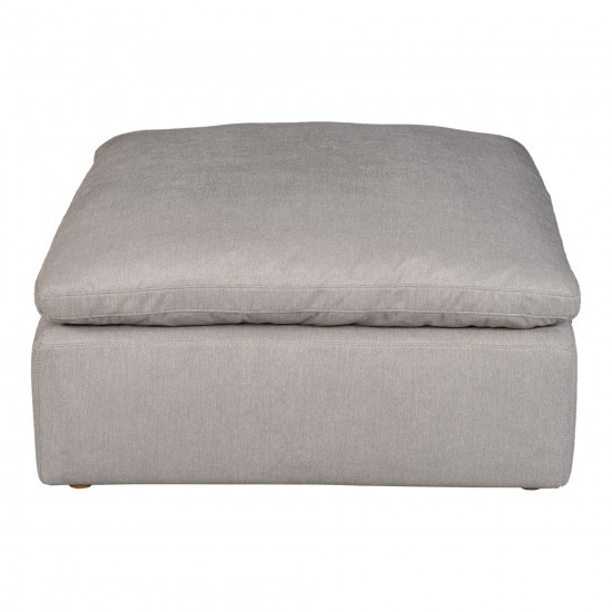 TERRA CONDO OTTOMAN LIVESMART FABRIC LIGHT GREY