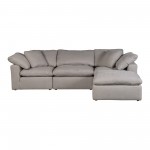 TERRA CONDO LOUNGE MODULAR SECTIONAL LIVESMART FABRIC LIGHT GREY