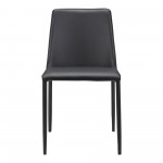 NORA PU DINING CHAIR BLACK-M2