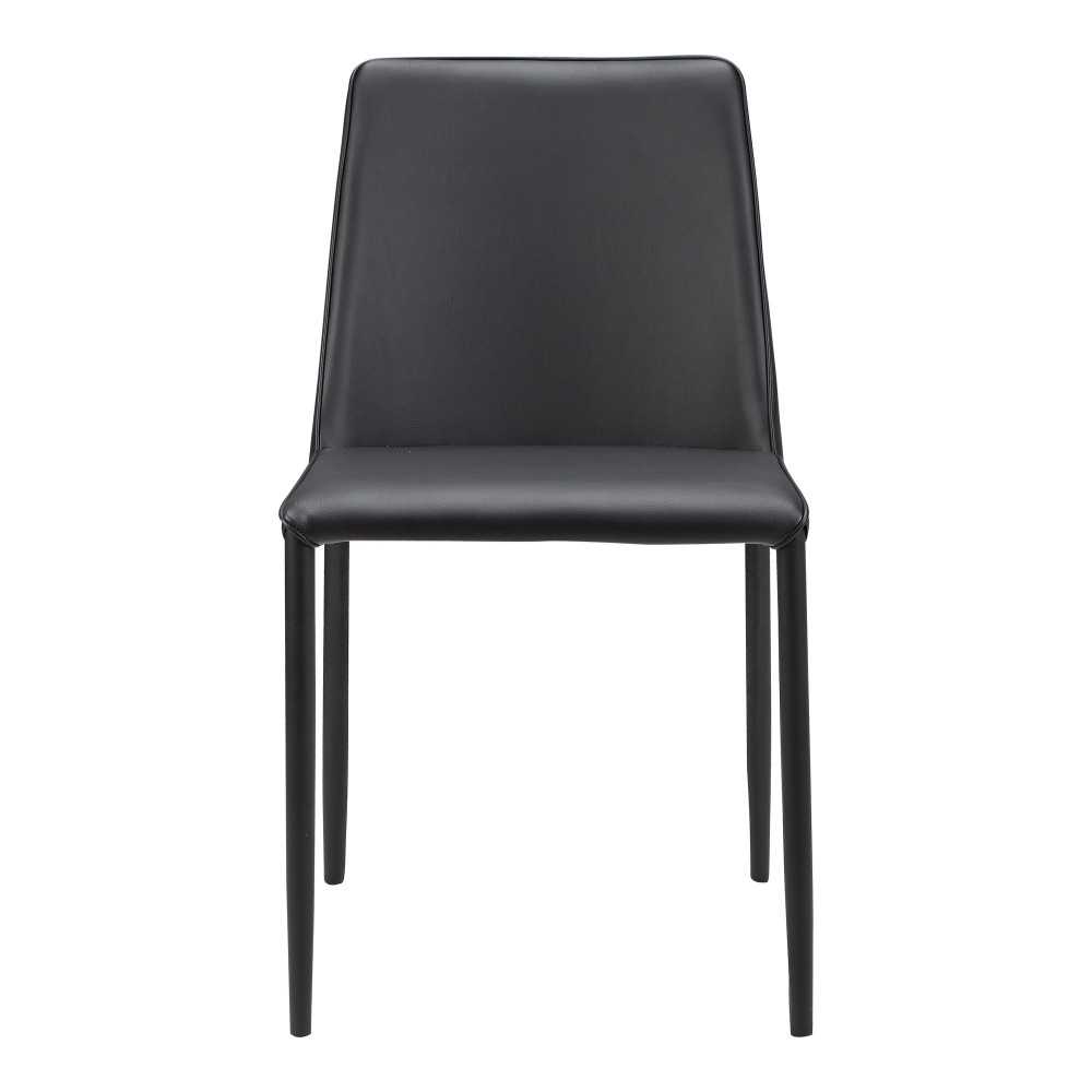 NORA PU DINING CHAIR BLACK-M2