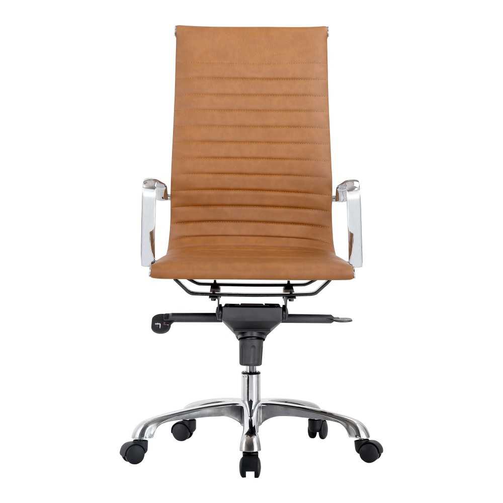 OMEGA SWIVEL OFFICE CHAIR HIGH BACK TAN