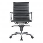 OMEGA SWIVEL OFFICE CHAIR LOW BACK BLACK